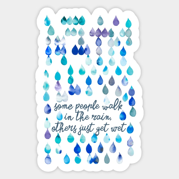 Walk in the rain Sticker by ninoladesign